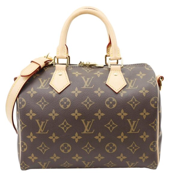 Louis Vuitton  Speedy 25 Bandouliere Monogram Canvas Shoulder Bag Brown - Picture 3 of 16